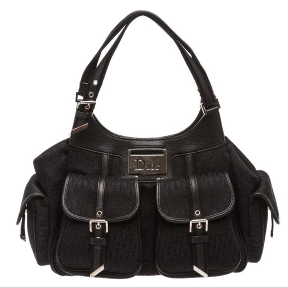 Dior Handbags - CHRISTIAN DIOR Diorissimo Street Chic Shoulder Bag Black